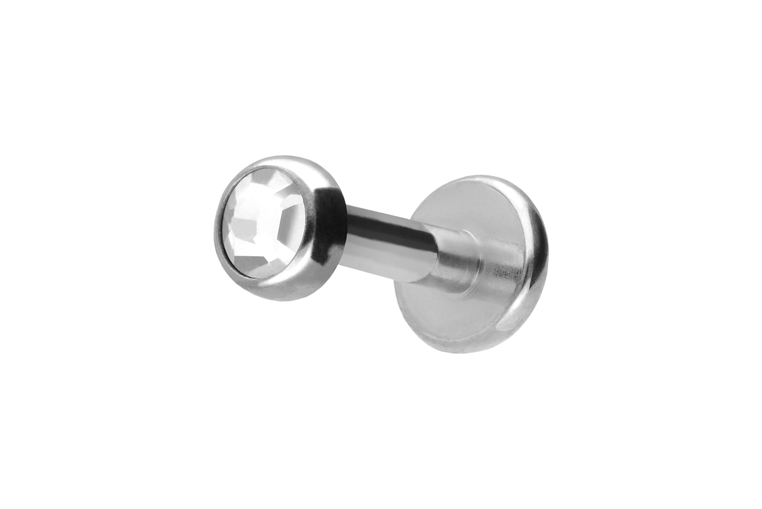 Titan Labret mit Innengewinde KRISTALLDISC